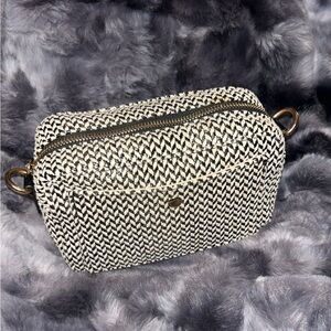 Moda Luxe Black and White Crossbody Bag
